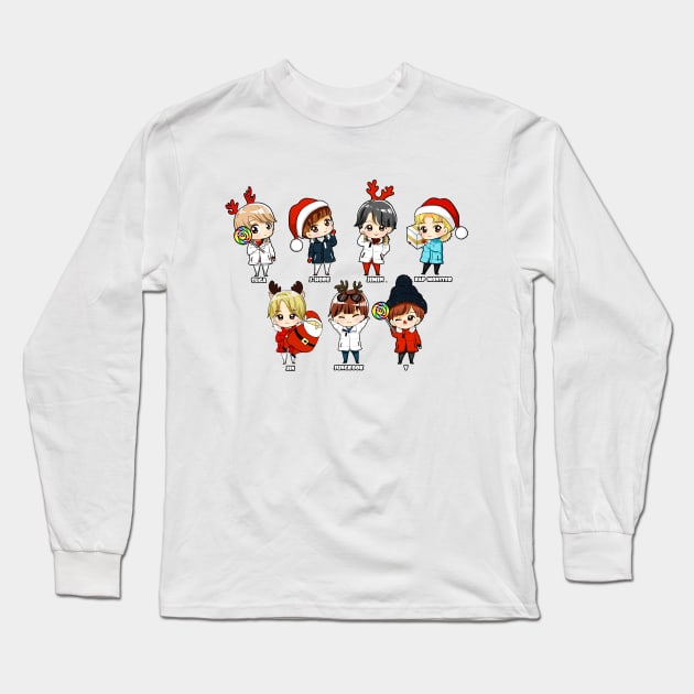 KPOP BTS CHIBI CHRISTMAS Long Sleeve T-Shirt by LySaTee